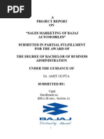 Download Project On Bajaj Automobiles Sales Marketing by ViPul SN21052724 doc pdf