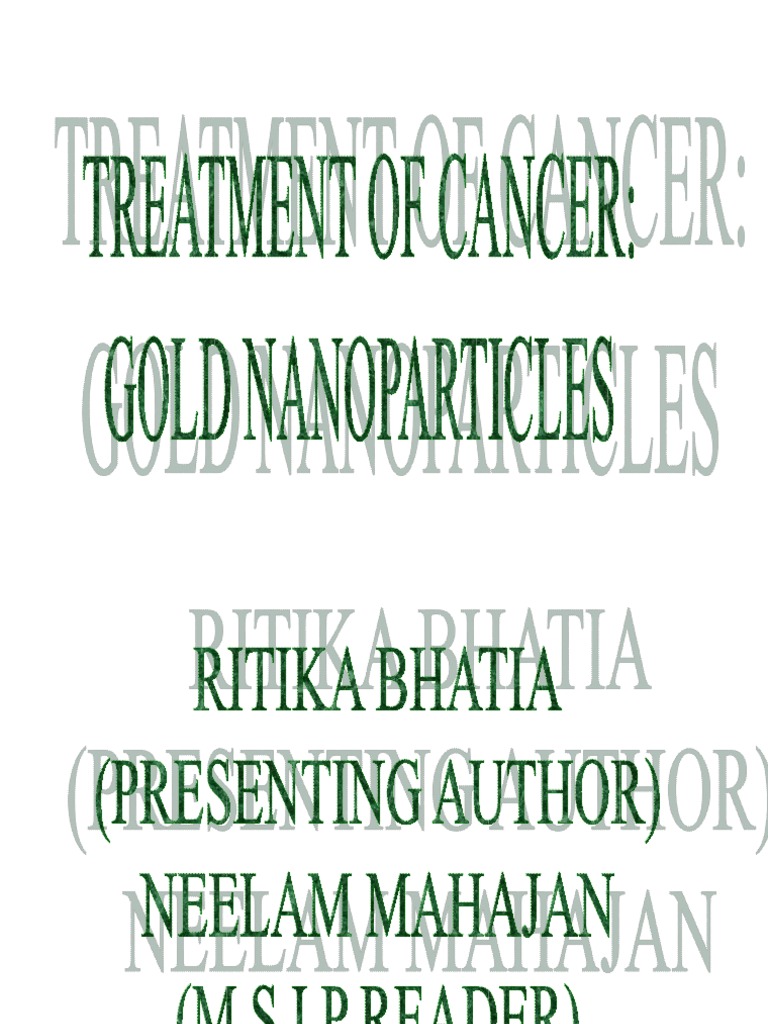 Gold Nanoparticles in Cancer Treatment | PDF | Nanoparticle ...