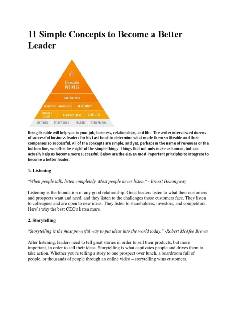 11 Key Principles for Effective Leadership | PDF