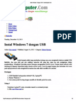 instal via USB Windows 7