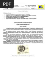 (7º Ano) Atividades - Bactérias e Vírus