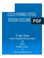 Cold-Formed Steel Design Documents