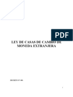 469 Ley de Casas de Cambio de Moneda Extranjera
