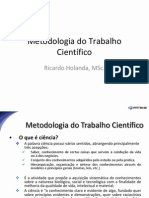 Metodologia do Trabalho Científico - FATENE - Aulas 01 a 05