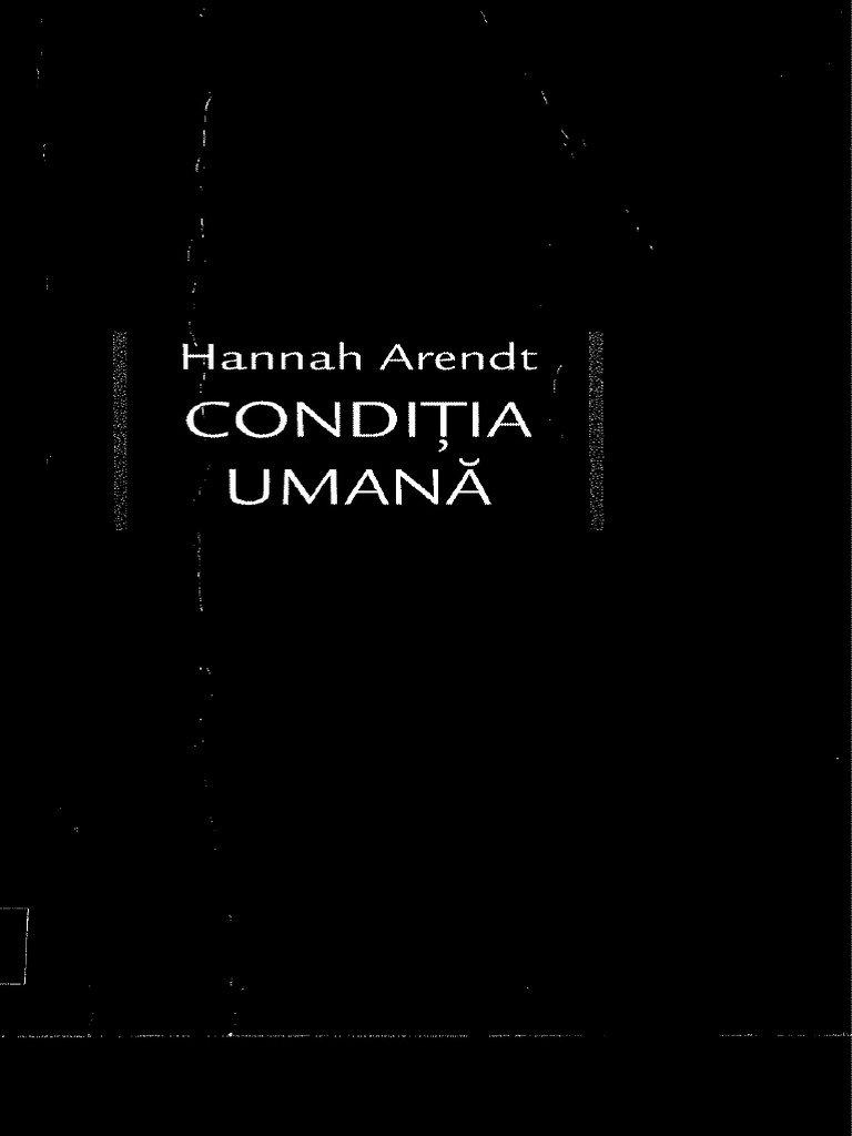 HANNAH ARENDT CONDITIA UMANA PDF