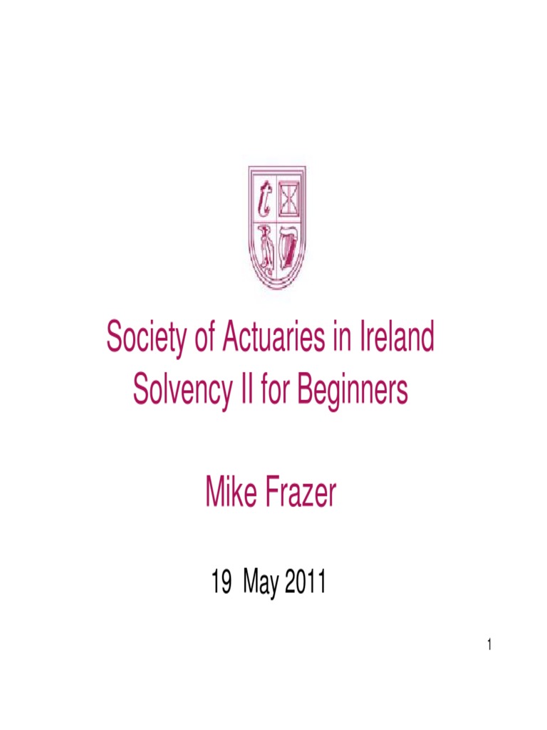 Solvency Ii For Beginners Pdf Capital Requirement Risk