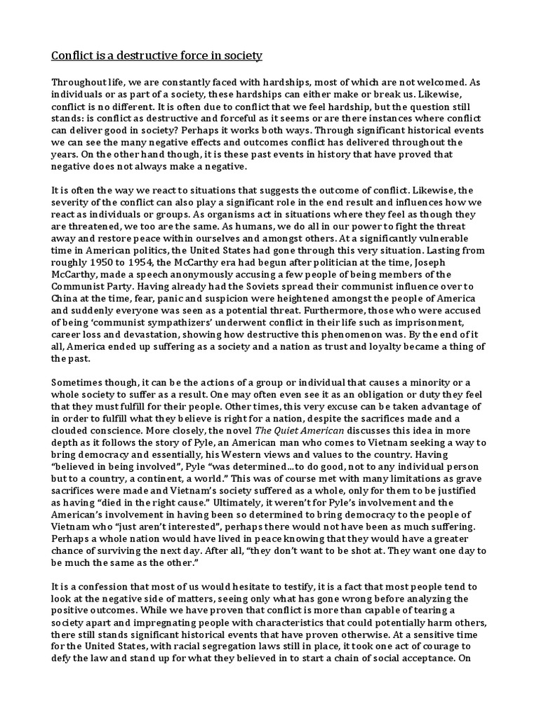 What do i do when i experience conflict essay examples picture