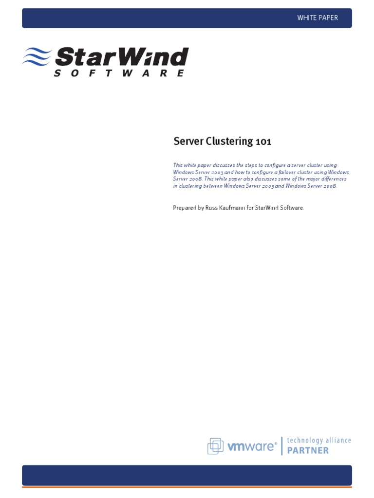Microsoft Windows Server Clustering 101 | PDF | Computers