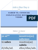 Saber Conocer - Conjugating Verbs Spanish 2 Star