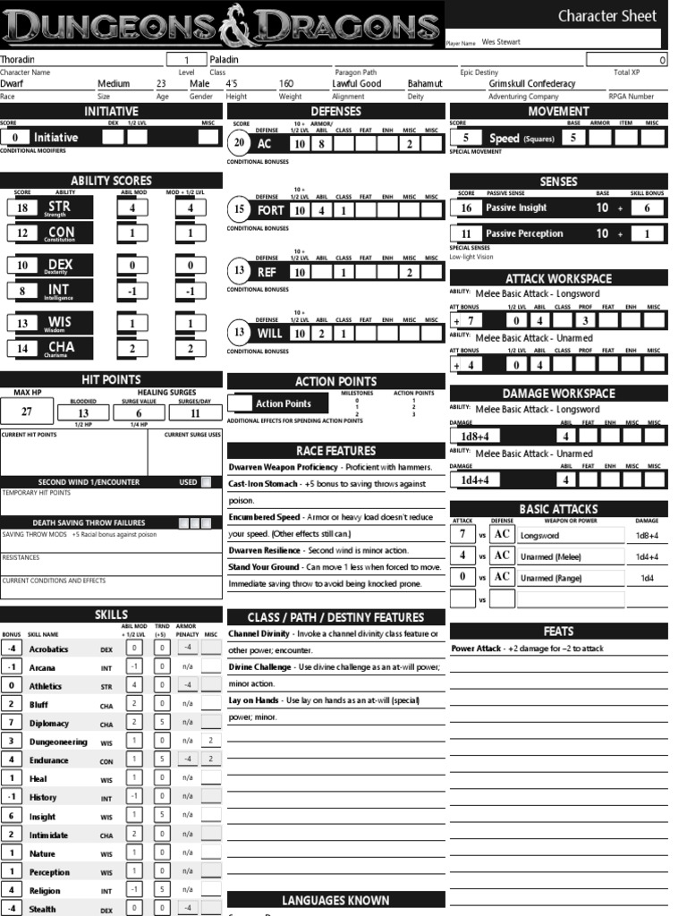 STR CON DEX INT WIS CHA: Initiative Initiative Defenses AC Movement ...
