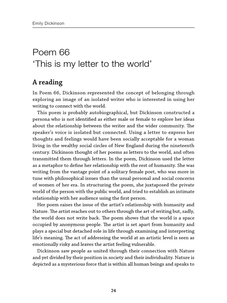 Emily dickinson analysis essay picture