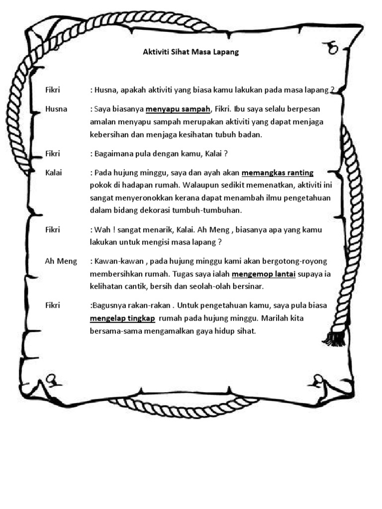 Aktiviti Sihat Masa Lapang Pdf