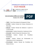 Syndicat Affilies A La CGT Niger