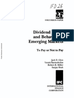 Dividend Policy and Behavior in Emerging Markets