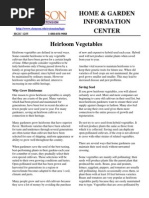 Heirloom Veg Info