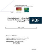 Conocimiento, uso y valoración de la flora vascular de Tierra del Fuego, el ejemplo de Karukinka. Tesis 2010