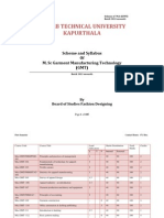 M_ Sc Garment Manufacturing Technology(GMT)(Scheme & Syllabus 1st to 4th Sem)