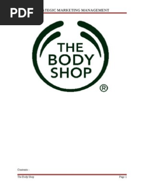 Strategic Management the Body Shop