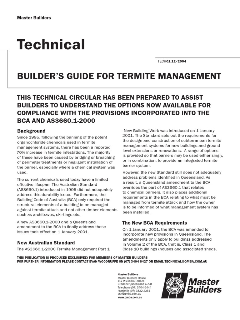 Builders Guide to Termites and Termite Control Management | Lumber ...