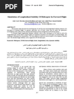 Simulation of Longitudinal Stability of Helicopter in Forward Flight