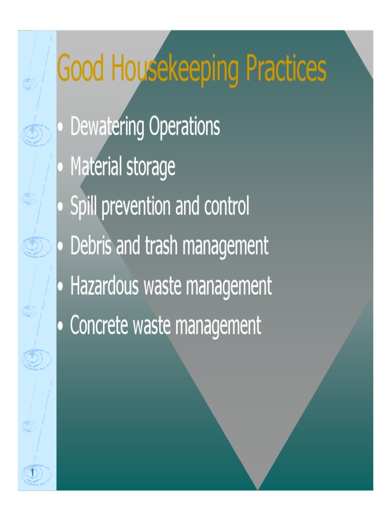 Housekeeping Procedure Stormwater Housekeeping