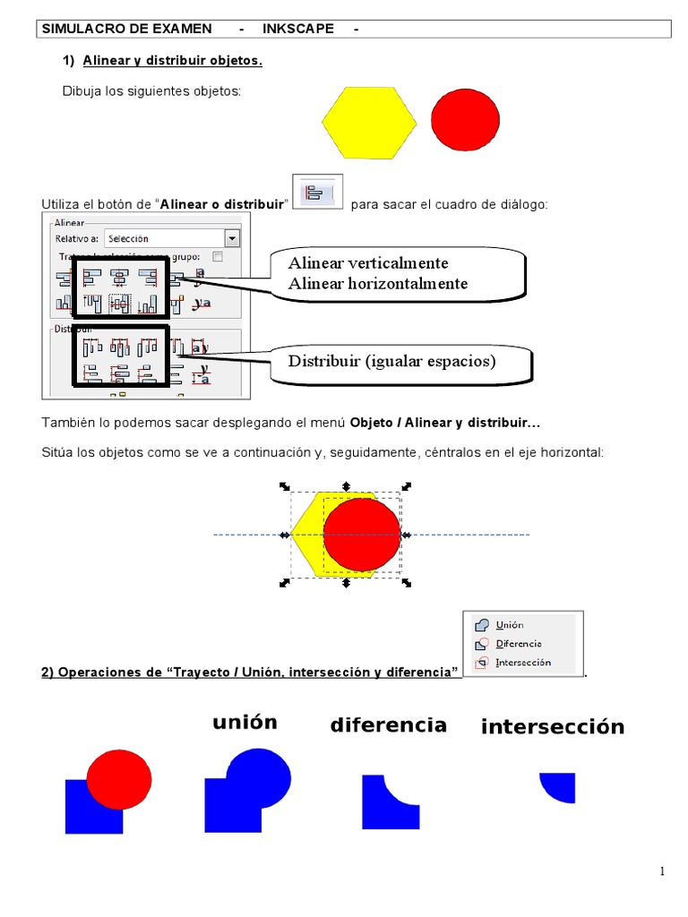 Ejercicios de Alineación y Degradados en Inkscape | PDF | Informática ...