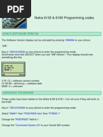 Nokia 6120 & 6160 Programming Codes