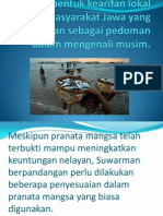 bentuk kearifan lokal masyarakat Jawa yang digunakan sebagai pedoman dalam mengenali musim