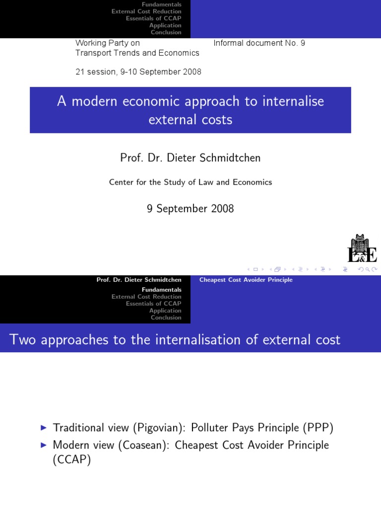 A Economic Modern Economic Approach To Internalize The External Cost | PDF