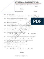 10th Maths Cbse Sample Paper 2011sa1