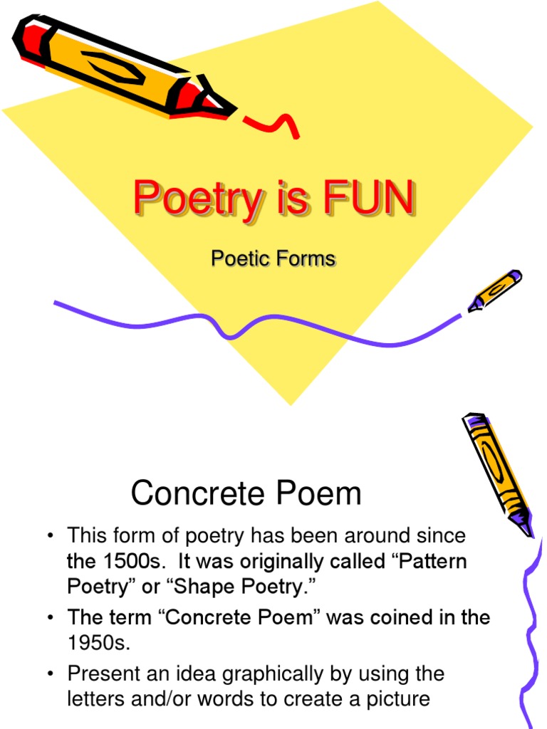 Concrete Poem Lesson PDF Poetry Literary Techniques