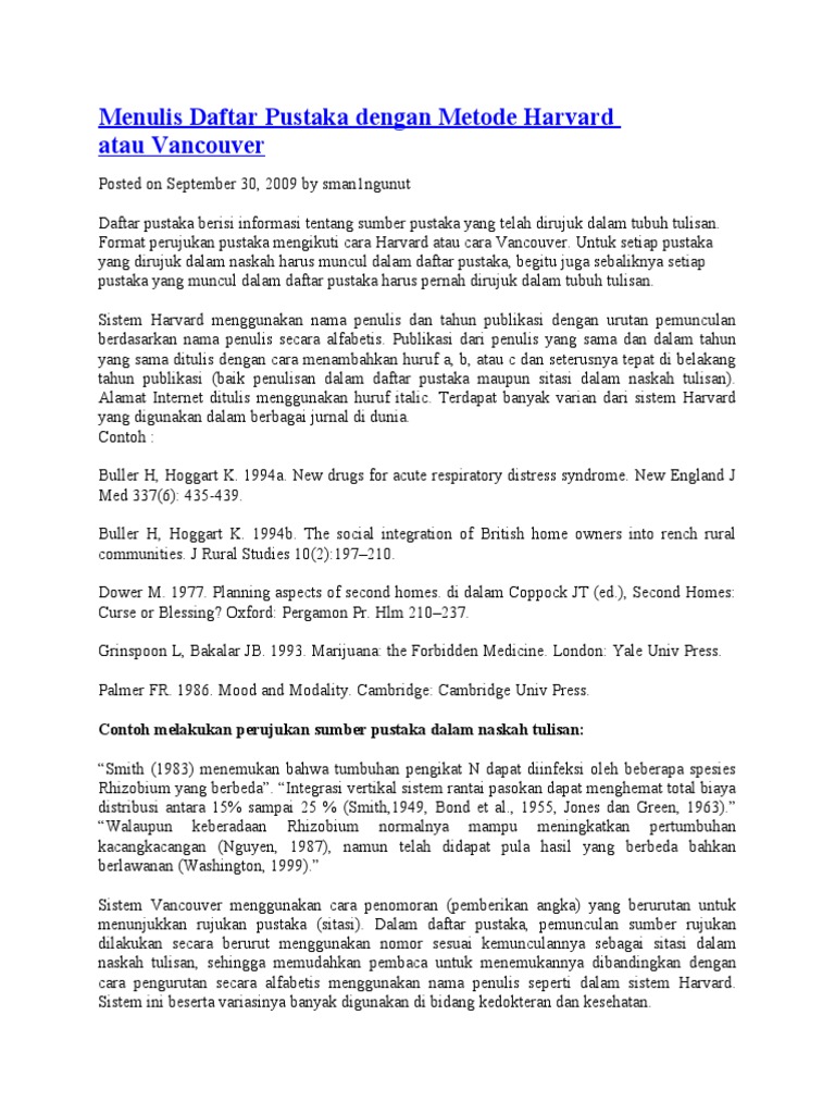 Contoh Daftar Pustaka Metode Vancouver - Simak Gambar Berikut Contoh Daftar Pustaka Metode Vancouver - Simak Gambar Berikut