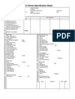 Control Valves Specification Sheet PDF