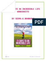 21 Days To An Incredible Life Worksheets