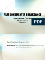 Film Dokumenter Breakdance - Manajemen Desain