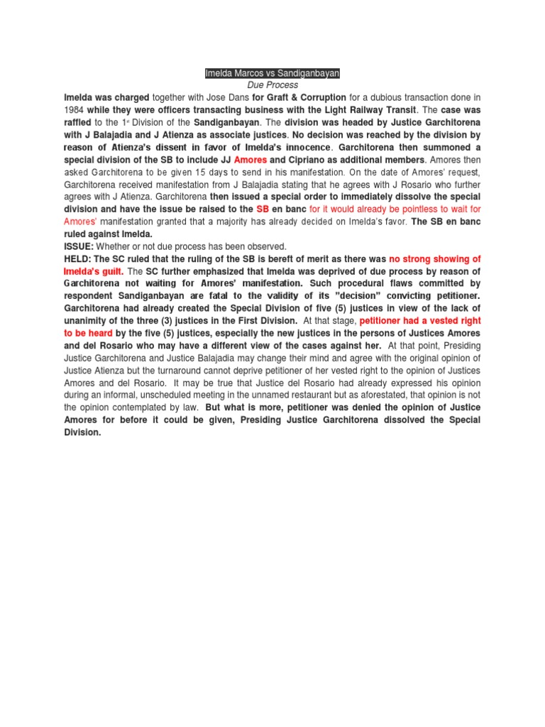 Imelda marcos vs sandiganbayan pdf case law united states law