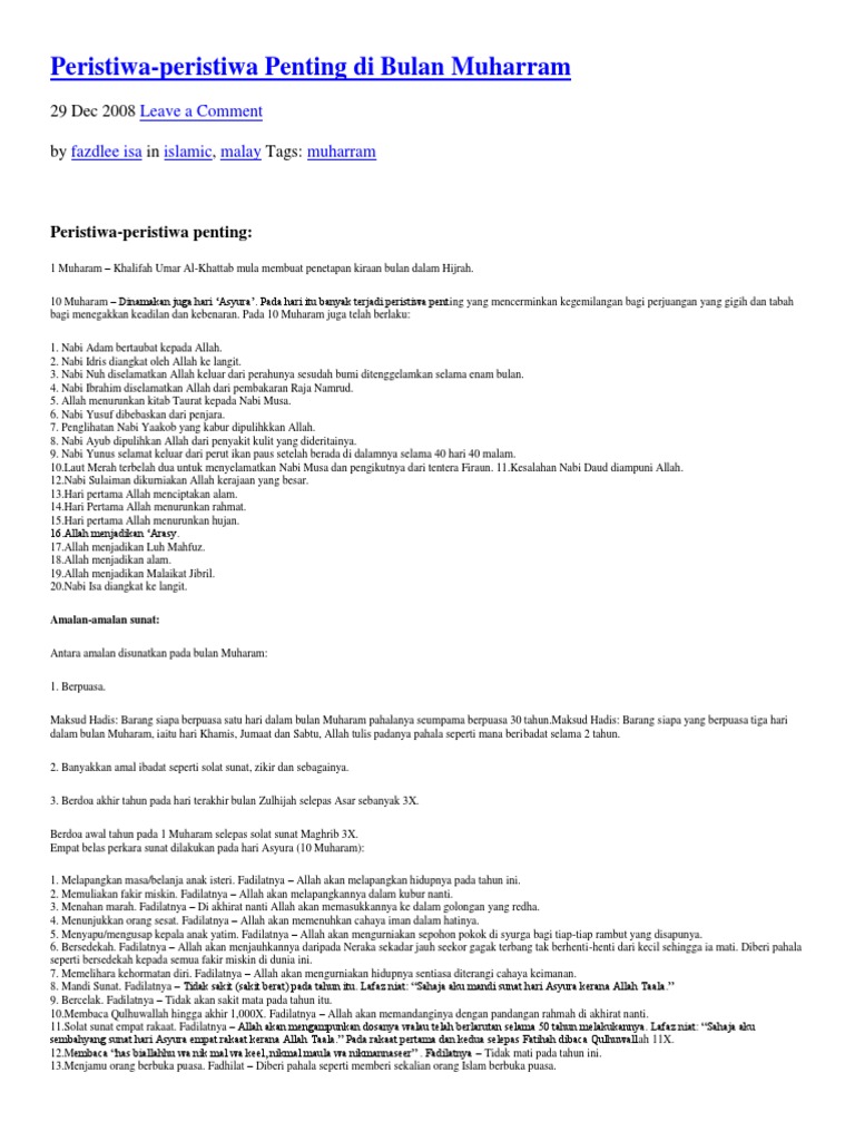 Peristiwa Muharram Pdf