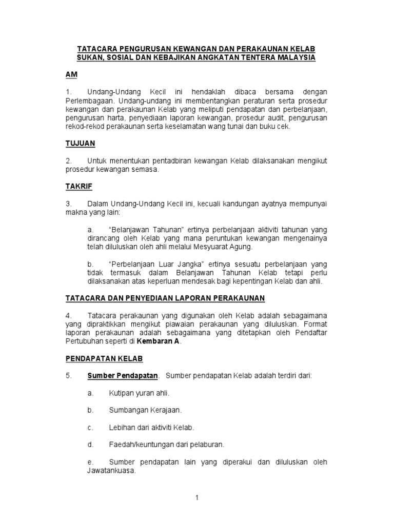 Pengurusan Kewangan