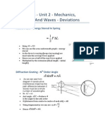 Physics As - Unit 2 - Deviations