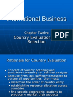  Country Evaluation and Selection