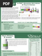 Download ViSalus Sciences Product Descriptions Nutritional Profiles and Ingredients by Melanie Milletics SN21081365 doc pdf