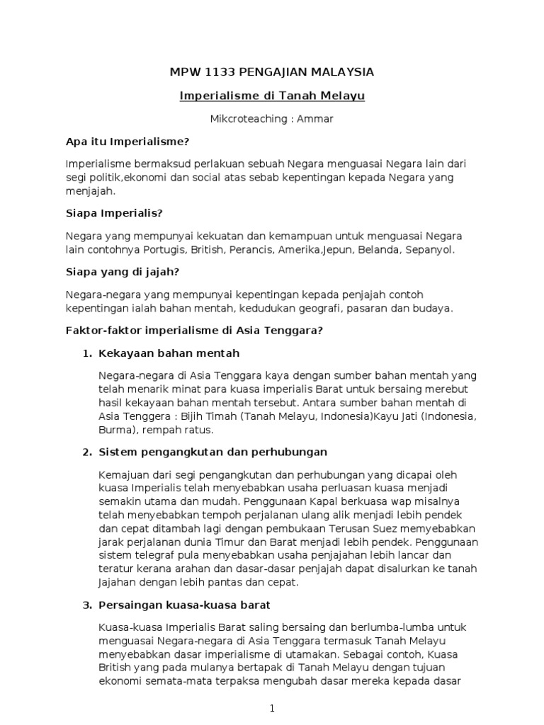 Imperialisme Mikroteaching Pdf