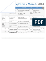 Ap Gov-Econ - March Calendar