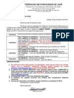 Of - Cir.001-2014 Informe Da I Etapa e Seletiva Regional