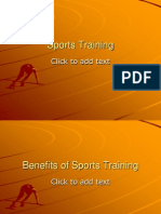 Sports Training: Click To Add Text