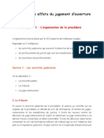 Partie 1, Titre 2, Chapitre 1, L'organisation de la procédure