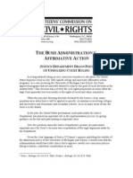 Alberto Gonzales Files - The Bush Administration V Affirmative Action