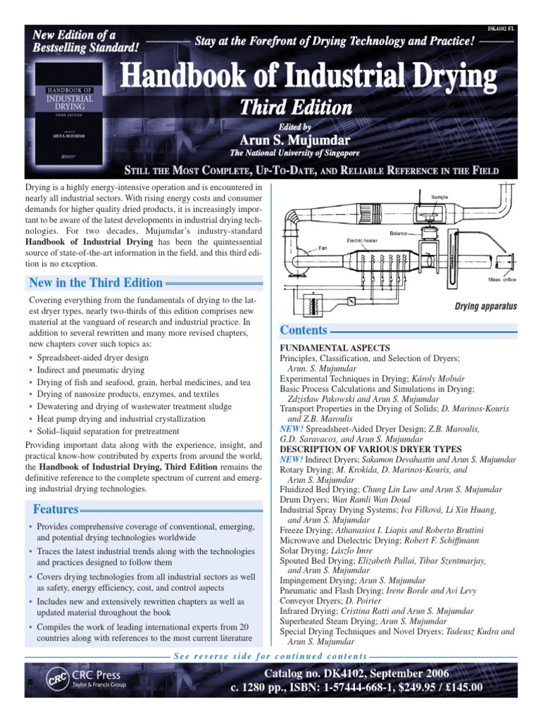 New in The Third Edition Handbook of Industrial Drying Has Been The