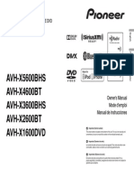 Avh-X5600bhs Avh-X4600bt Avh-X3600bhs Avh-X2600bt Avh-X1600dvd