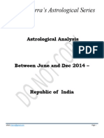 Astrological Analysis between June and Dec 2014 –  Republic of  India(1)